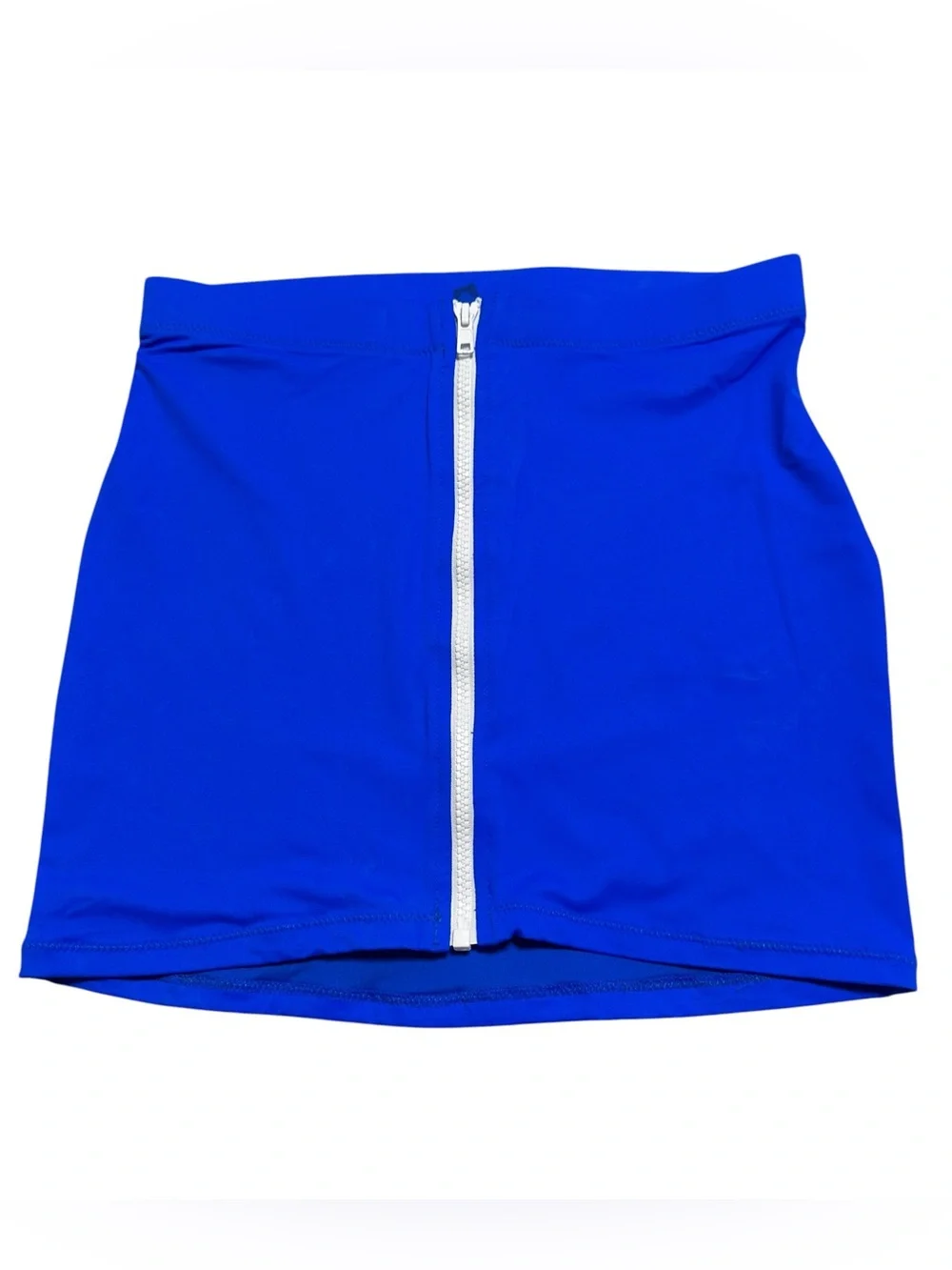 SKIMS Womem’s NEW Sporty Zip Swim Mini Skirt Cobalt Blue Sz.M -As Is- Beach